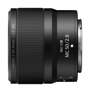 Nikon MC50 2.8 lens from the side