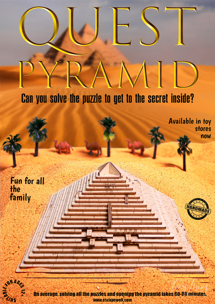 Quest Pyramid advertising poster