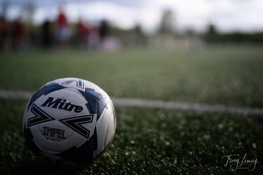 Photographs of football students on the pitch of Matt Tally Player Development.