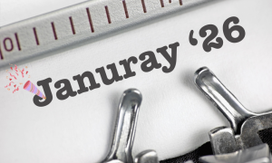 The word January '26 on a type writer
